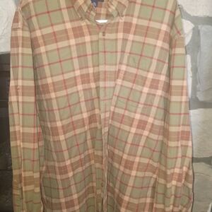 Lands' End Multicolor Plaid Shirt